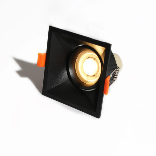 Спот потолочный встраиваемый, точечный черный матовый, 1хGU10