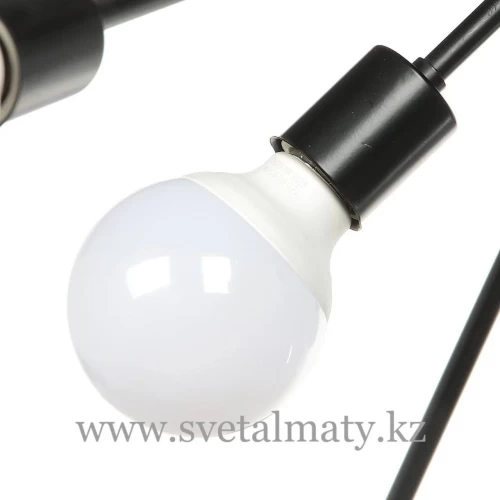 Люстра потолочная черная 6-ти ламповая в стиле Modern