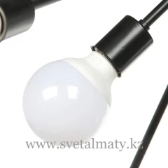 Люстра потолочная черная 6-ти ламповая в стиле Modern