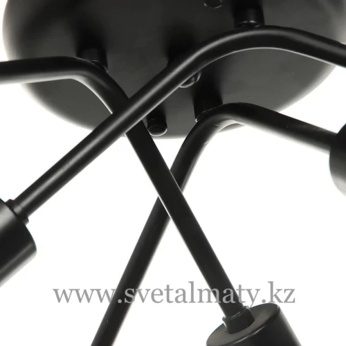 Люстра потолочная черная 6-ти ламповая в стиле Modern