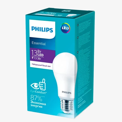 PHILIPS Лампа ESS LEDBulb 13W E27 4000K 230V 1/12 Нейтральный цвет