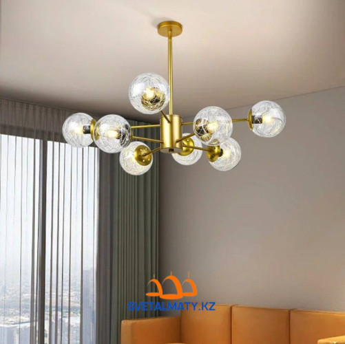 Современная люстра на 8 шаров 9590-4+4