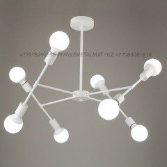 Люстра потолочная SvetAlmaty.kz  S0131-8wh, цвет белый, цоколь Е27