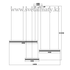 Подвесная люстра с пультом D-6162/L+M+S