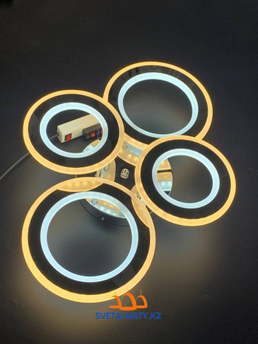 Потолочная люстра в виде 4 кольца L609-2+2 CR