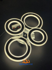 Потолочная люстра в виде 4 кольца L609-2+2 CR