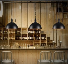 Большой черный лофтовский подвес (40СМ)