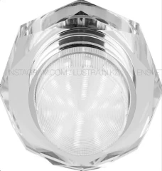 Спот потолочный/настенный, белый+хром DL104WH