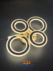 Потолочная люстра в виде 4 кольца L609-2+2 GD