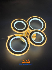 Потолочная люстра в виде 4 кольца L609-2+2 GD