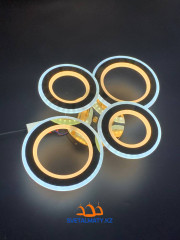 Потолочная люстра в виде 4 кольца L609-2+2 GD