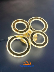 Потолочная люстра в виде 4 кольца L609-2+2 GD