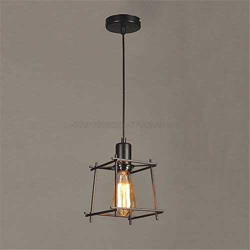 Квадратный лофт подвес Retro Quadro Metall