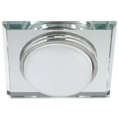 Спот потолочный/настенный, белый+хром DL108WH