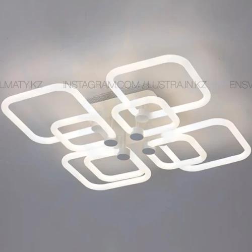 Потолочная светодиодная люстра SvetAlmaty.kz на 8 квадратов, цвет белый