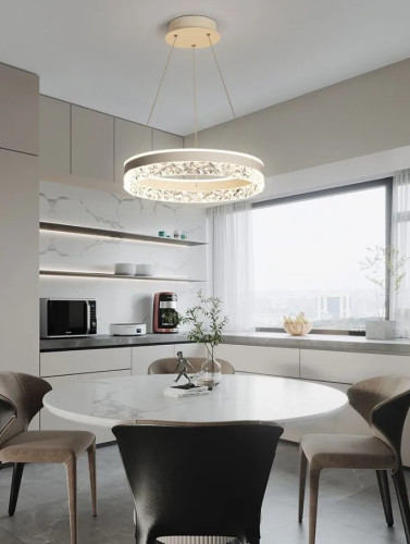 Люстра светодиодная на 1 кольцо, цвет белый