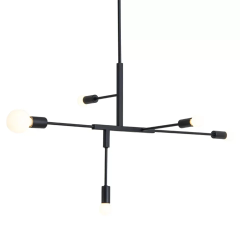 Люстра черная минимализм в модерне (Black Chandelier Modern-Minimalism)