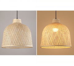 Плетеная люстра &quot;Природный шарм&quot;, E27, два варианта размера, регулируемая высота
