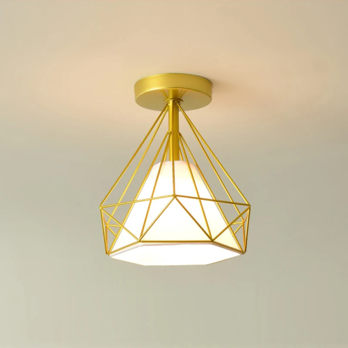 Золотистый потолочный ЛОФТ светильник 5539-1.3 GD
