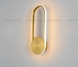 Современная светодиодная настенная бра, цвет латунь