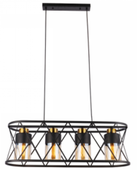 Люстра в лофт стиле на 4 лампы, цоколь Е27