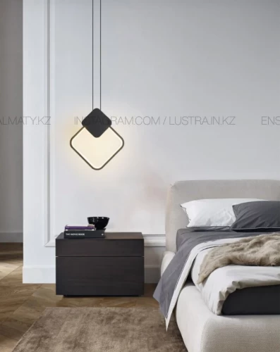 Подвесной светильник в современном стиле в черном цвете. Код товара: LED-012-12W-BK