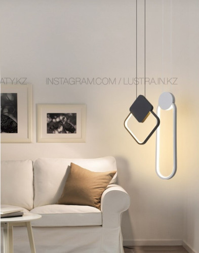 Подвесной светильник в современном стиле в черном цвете. Код товара: LED-012-12W-BK