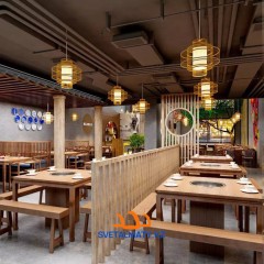 Соломенная люстра в китайском стиле P3062-500