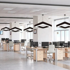 Креативная квадратная однотонная офисная лампа 600*600*60mm 6500K