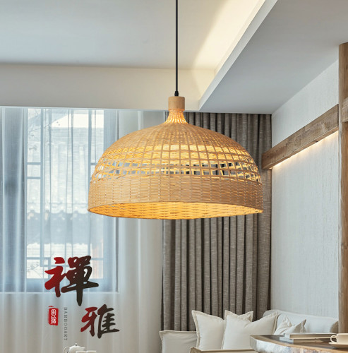 Подвесная люстра из ротанга в скандинавском стиле, два размера, регулируемая высота
