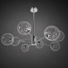 Подвесная люстра на 8 плафонов в цвете хром