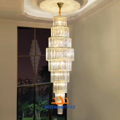 Длинная подвесная хрустальная люстра P678-600