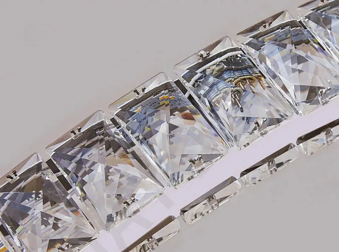 Люстра-спираль D32 с кристаллами