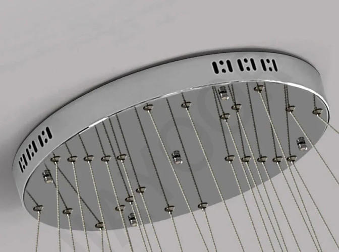 Люстра-спираль D32 с кристаллами