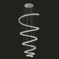 Люстра-спираль D32 с кристаллами