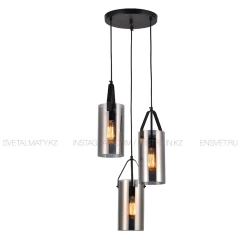 Готовая комбинация подвесных светильников с цилиндрическими плафонами из стекла