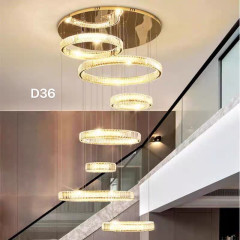 Люстра D36 с кристаллами