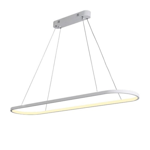 Люстра подвесная овальная 6032 LED, цвет белый с пультом ДУ
