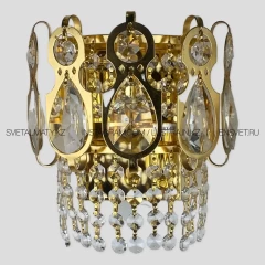 Золотая настенная бра с хрустальными бусинками (Модель 7070-2W)