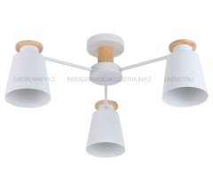 Потолочная люстра на штанге/на 3 рожка/цвет-белый/SvetAlmaty.kz 90270-3WT