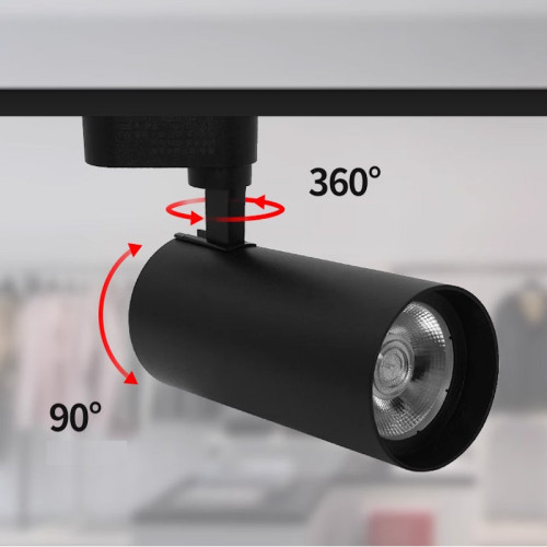 Трековый светильник черный 20W-30W-40W 3CCT (бюджетный вариант)