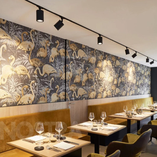 Встраиваемый однофазный шинопровод 1 метр черный (с вводом питания и заглушкой)