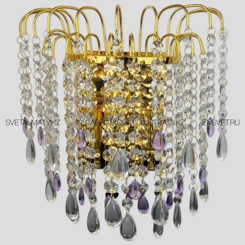 Золотая классическая хрустальная настенная бра (Модель 98502-2W)