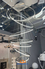 Большая подвесная люстра 7 колец 9048-7