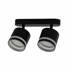 Потолочный спот GX53 с подсветкой на 2 лампы, черный