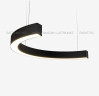 Подвесной светильник полукруг черный, длина 1450мм