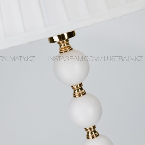 Торшер SvetAlmaty.kz на 1 лампу. Цвет белый+золото