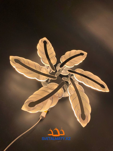 Креативная LED люстра из перьев 7244-6 CR
