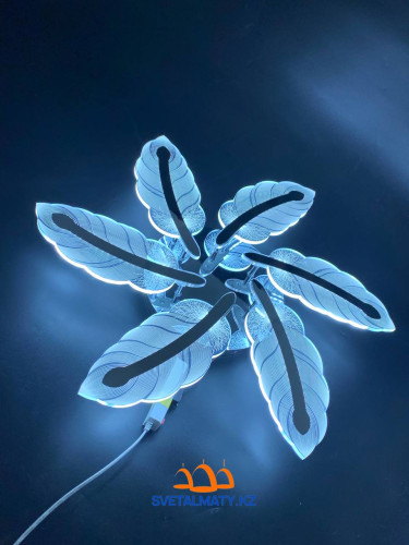 Креативная LED люстра из перьев 7244-6 CR