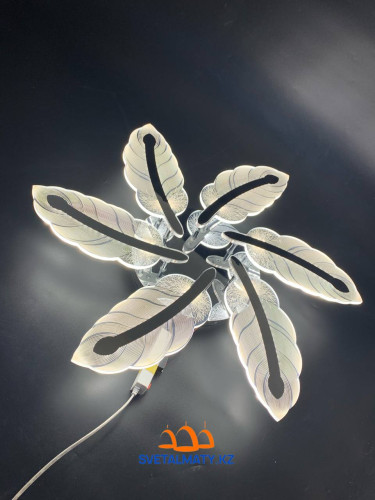 Креативная LED люстра из перьев 7244-6 CR